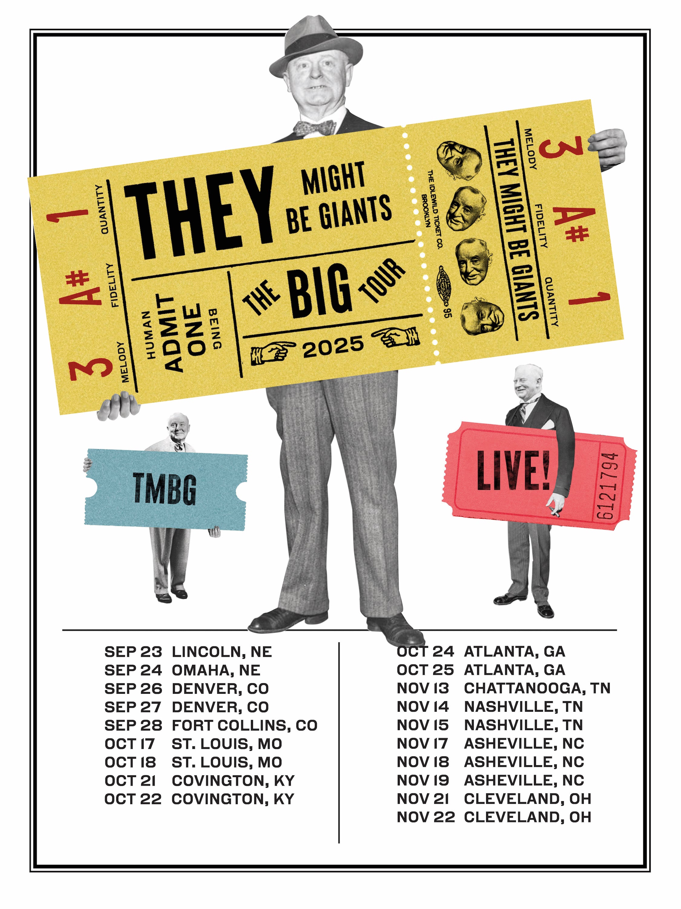 Fall 2025 Ticket Tour Poster (SIGNED) – They Might Be Giants