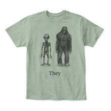 Load image into Gallery viewer, Cryptids on Sage Green T-Shirt (Unisex)
